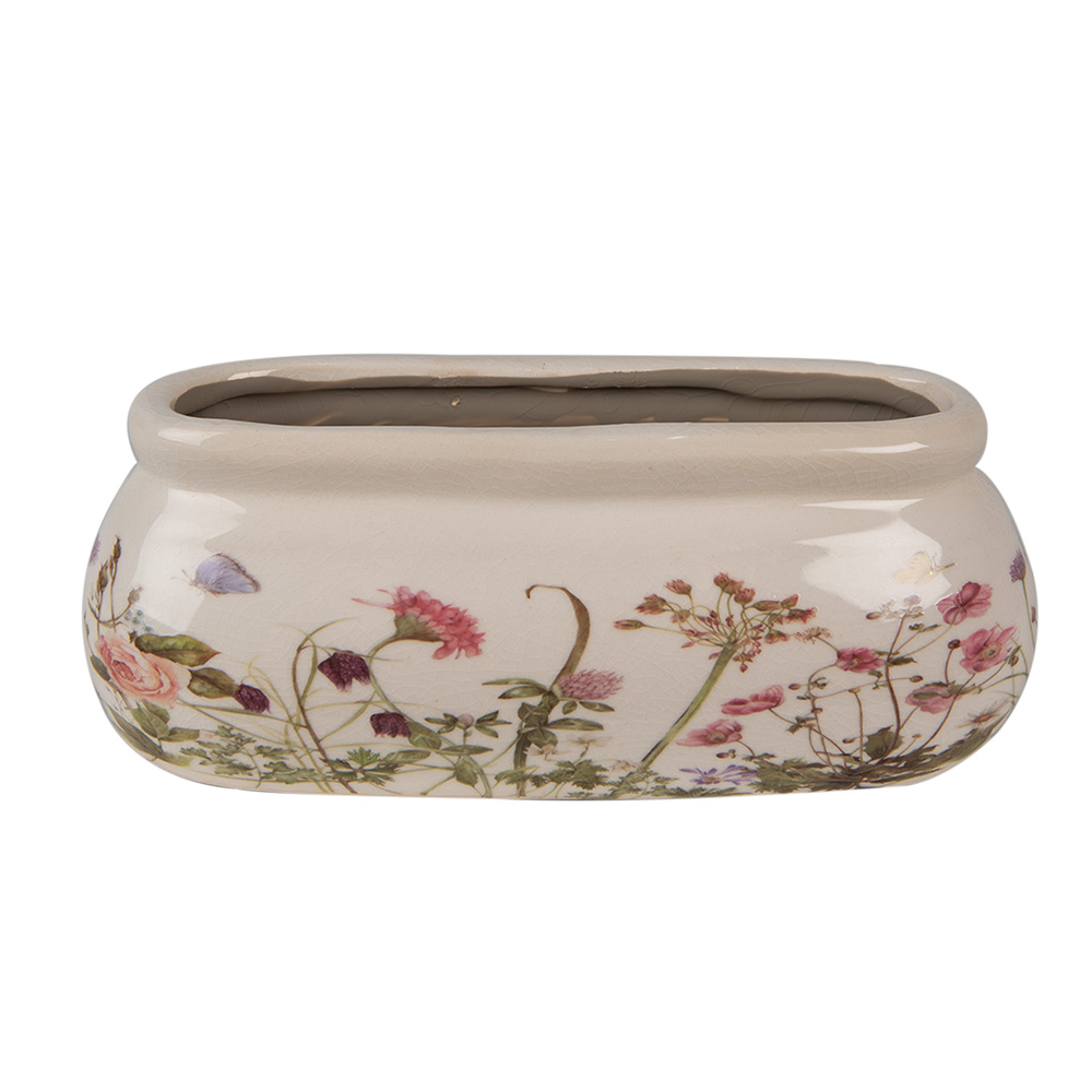Decoratie bloempot 18x7x7 cm