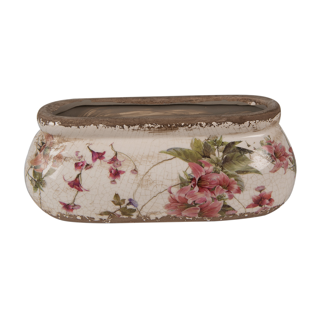 [6CE1603S] Decoratie bloempot 18x7x7 cm