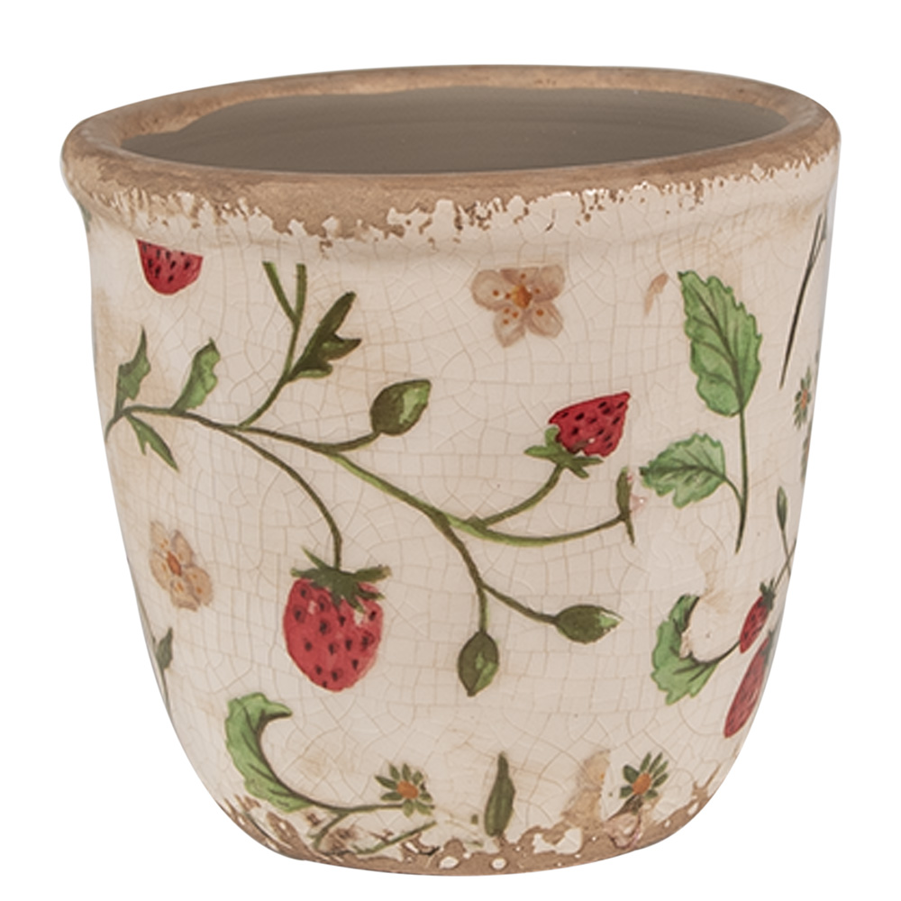 [6CE1631XS] Blumentopf für Innen Beige, Rot Ø 11x10 cm