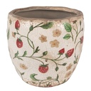 Flower Pot Inside Beige Red Ø 14x14 cm