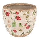 Flower Pot Inside Beige Red Ø 13x11 cm