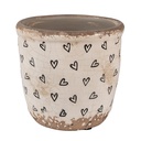 Blumentopf für Innen Beige Schwarz Ø 11x11 cm