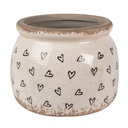 Vaso Porta Pianta Beige Nero Ø 12x10 cm