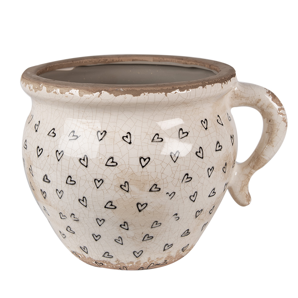 [6CE1655M] Decoratie bloempot 17x14x12 cm