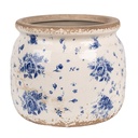 Flower Pot Inside Beige Blue Ø 16x13 cm