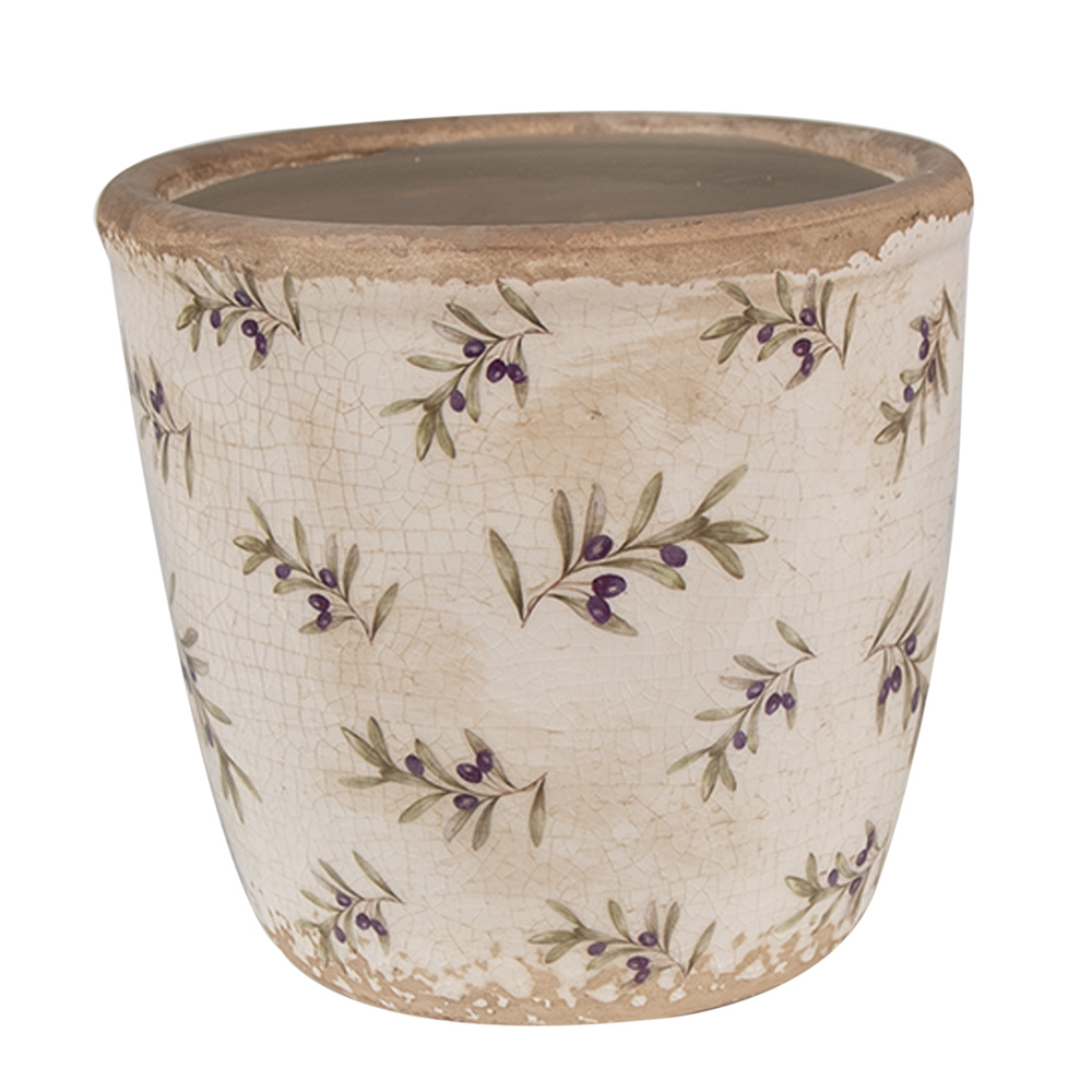 [6CE1669S] Decoratie bloempot Ø 13x12 cm