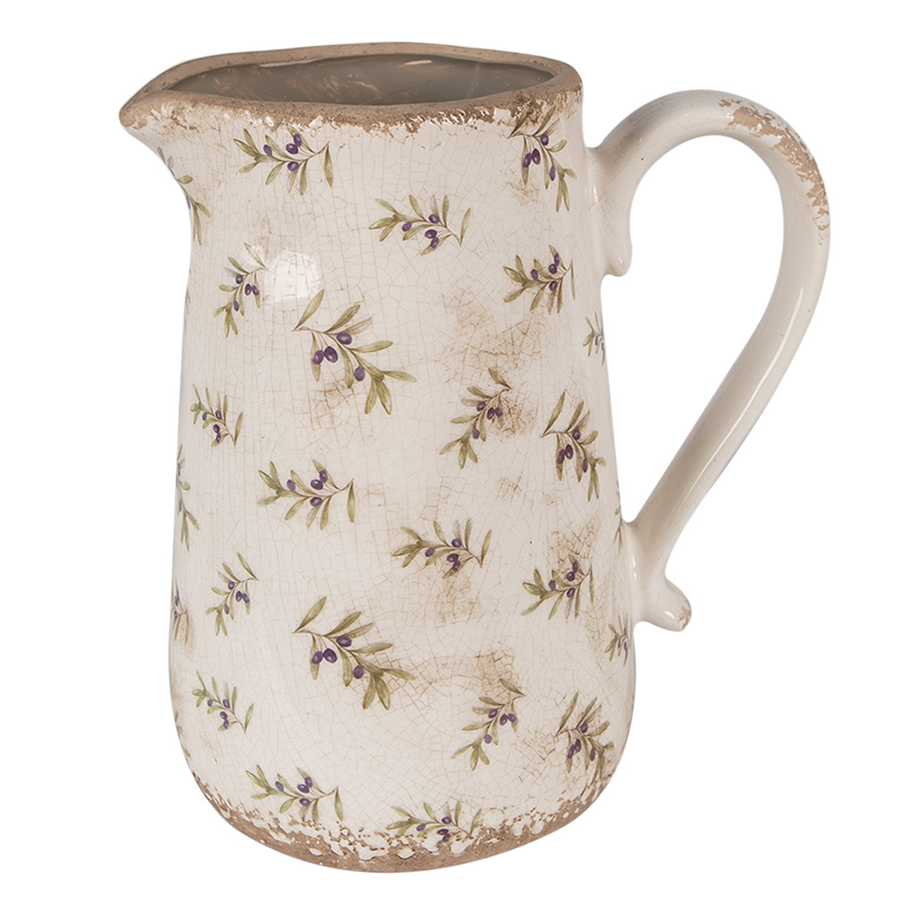 [6CE1671L] Brocca Decorativa Beige 21x15x23 cm