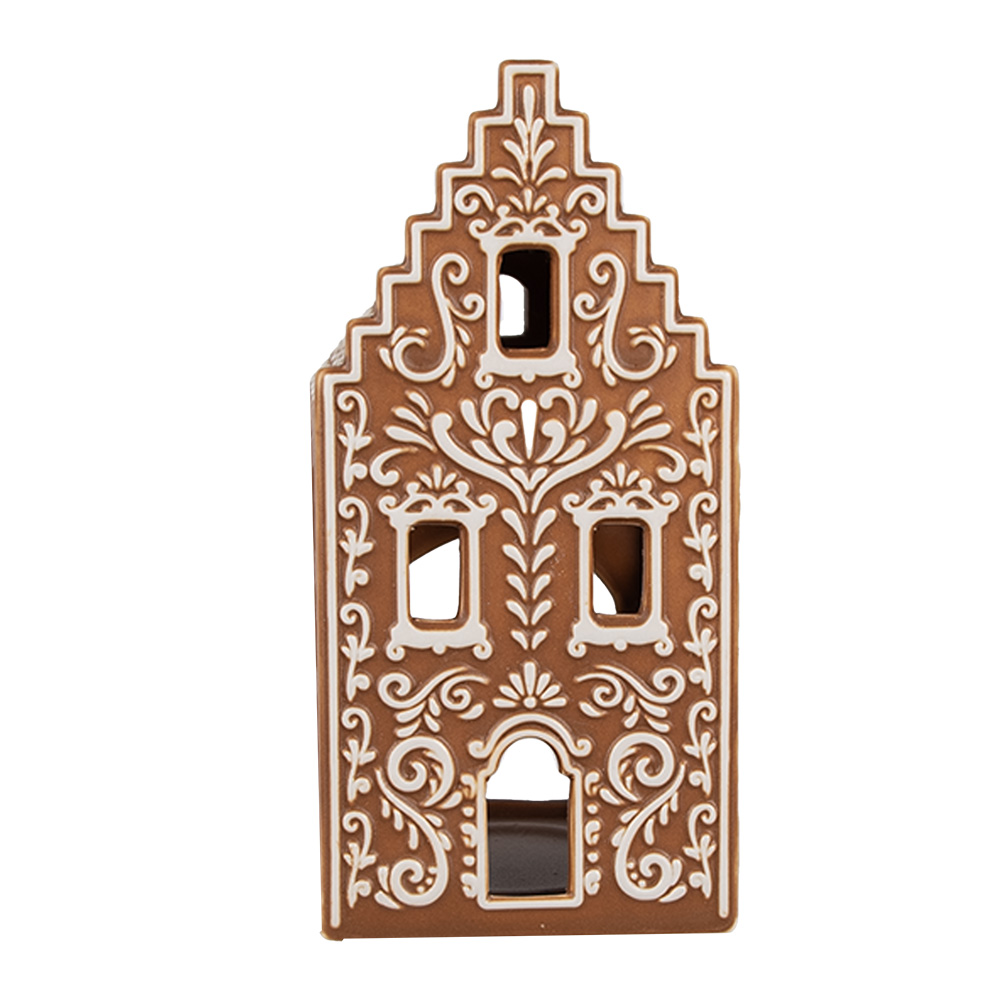 [6CE1745] Waxinelichthouder huis 7x7x15 cm