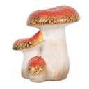 Décoration Champignons Rouge Blanc 10x9x12 cm