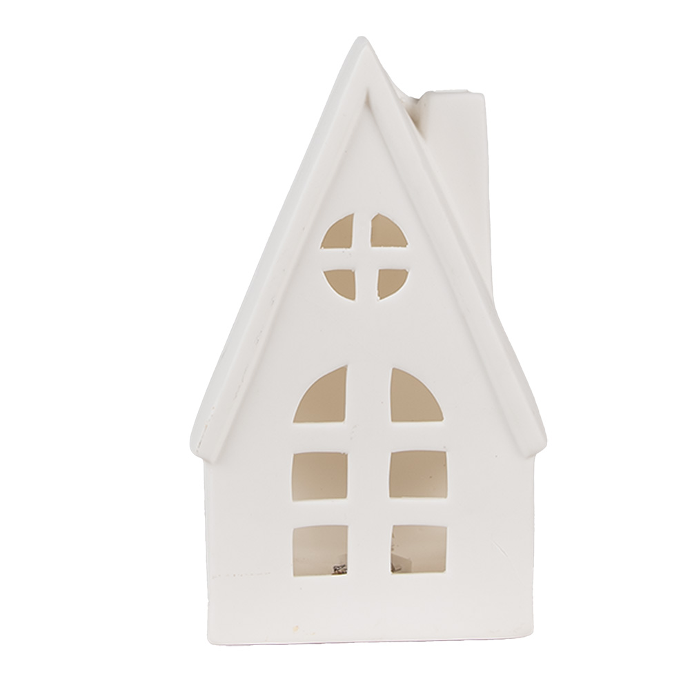 [6CE1794] Decoratie huisje met LED 9x6x15 cm