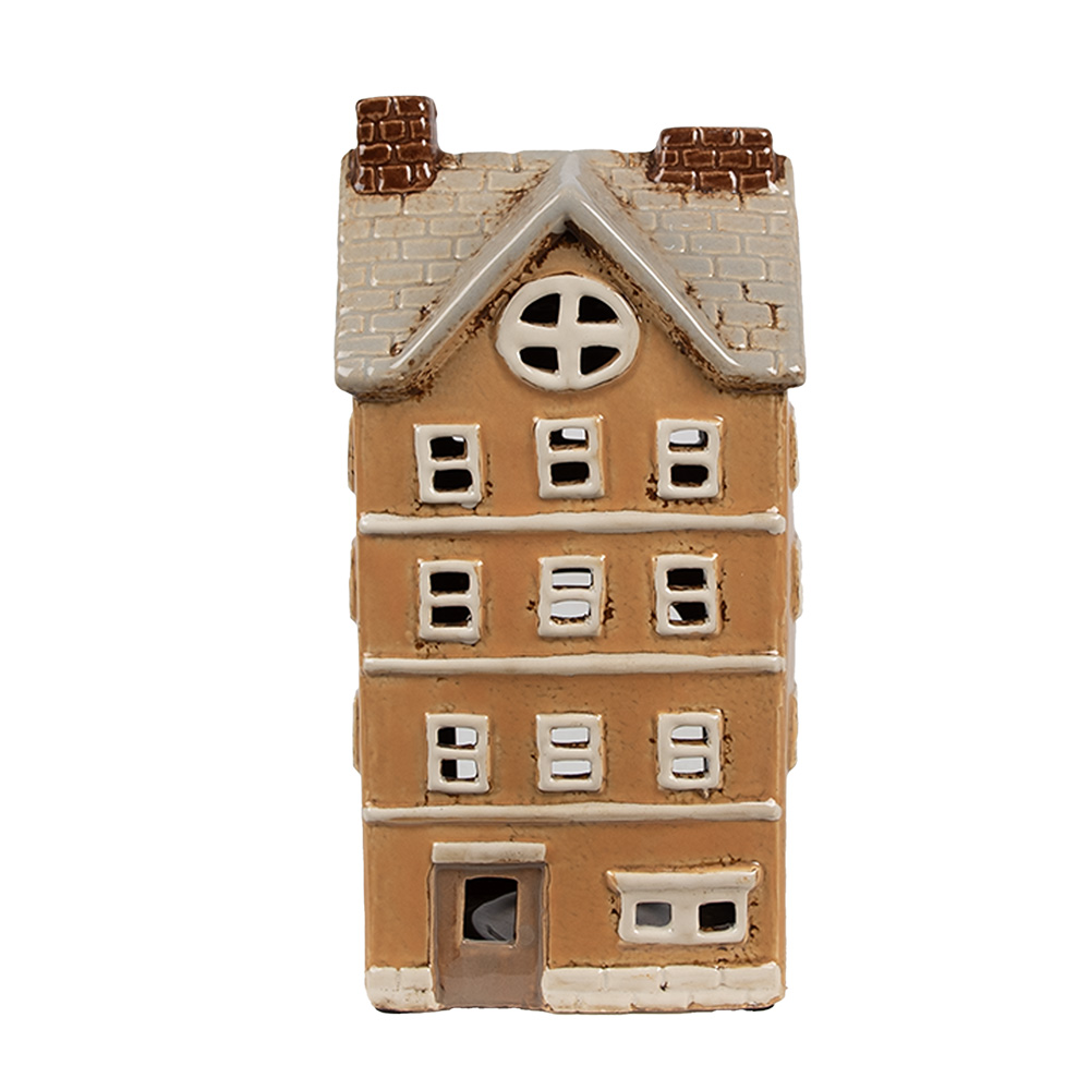 [6CE1869] Waxinelichthouder huis 11x9x22 cm
