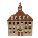 Portacandele Natale Casette Beige Marrone 20x10x26 cm