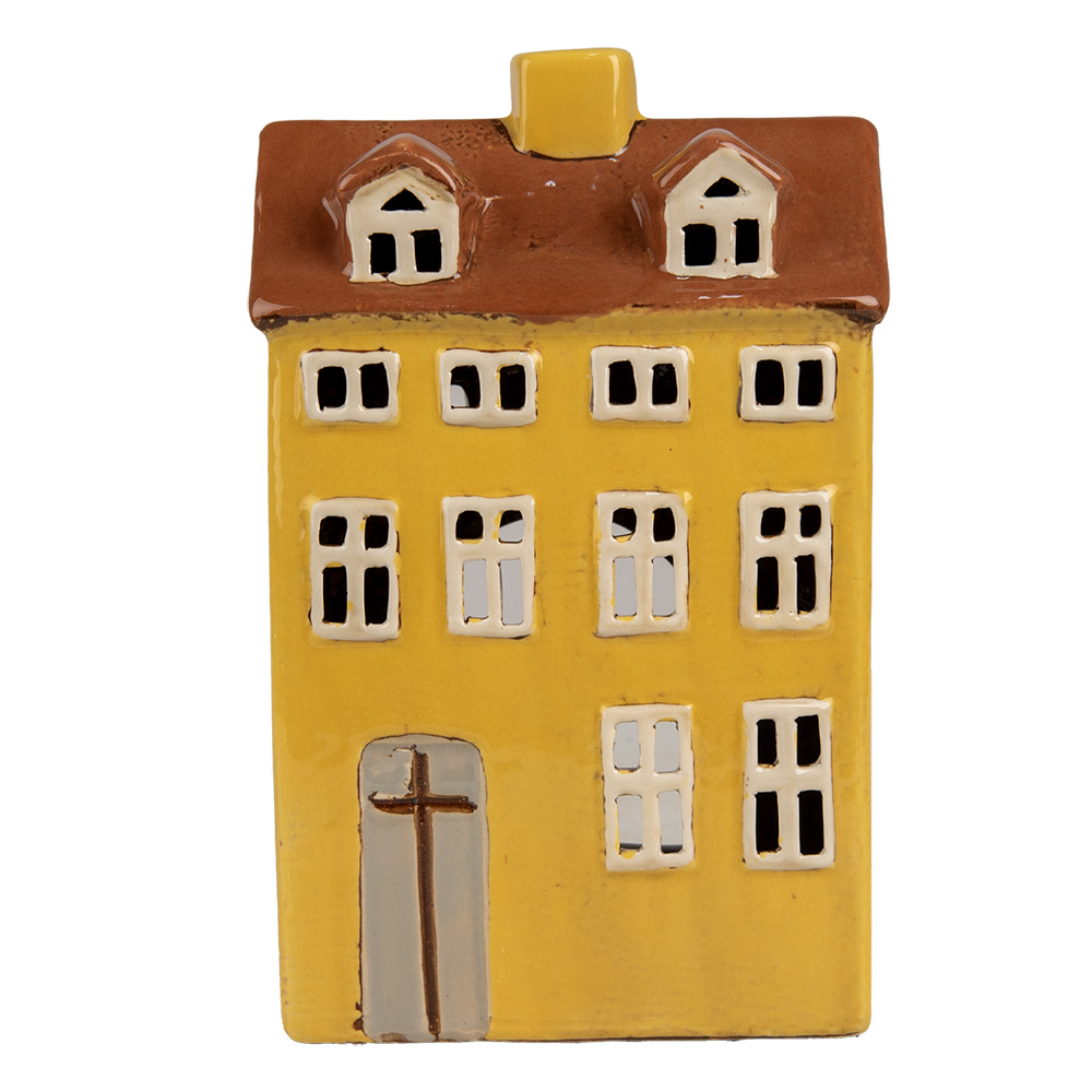 [6CE1885] Waxinelichthouder huis 12x8x18 cm