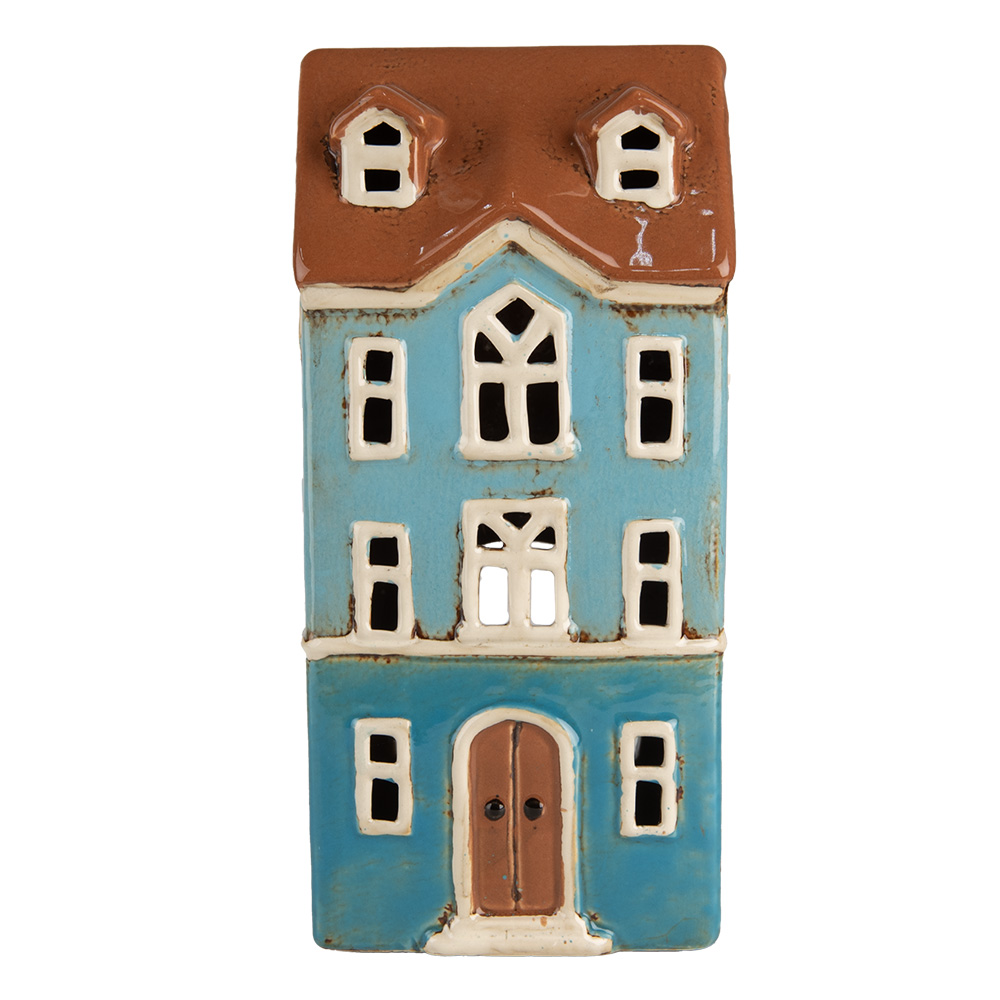 Waxinelichthouder huis 11x9x22 cm