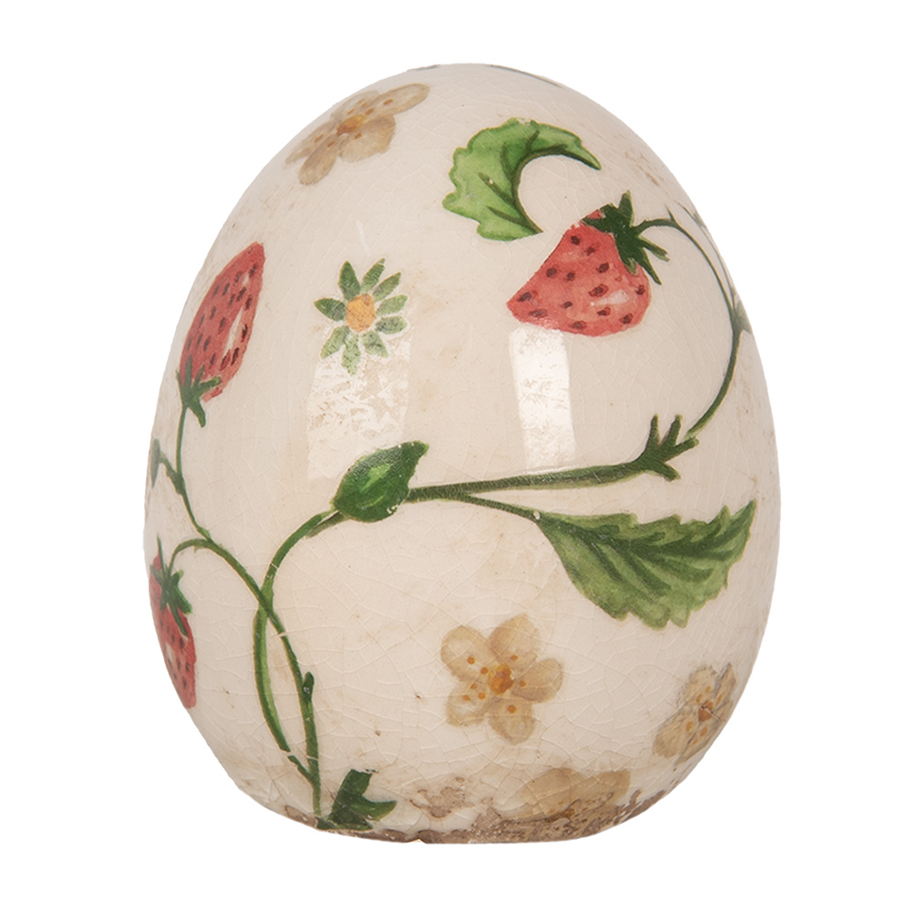 [6CE1919S] Décoration uf Beige Rouge Ø 7x9 cm