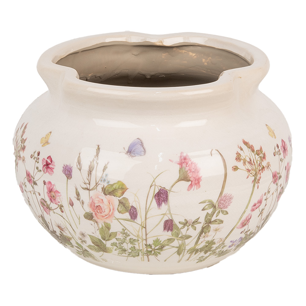 [6CE1944L] Pot de fleurs d'intérieur Beige Rose Ø 23x16 cm