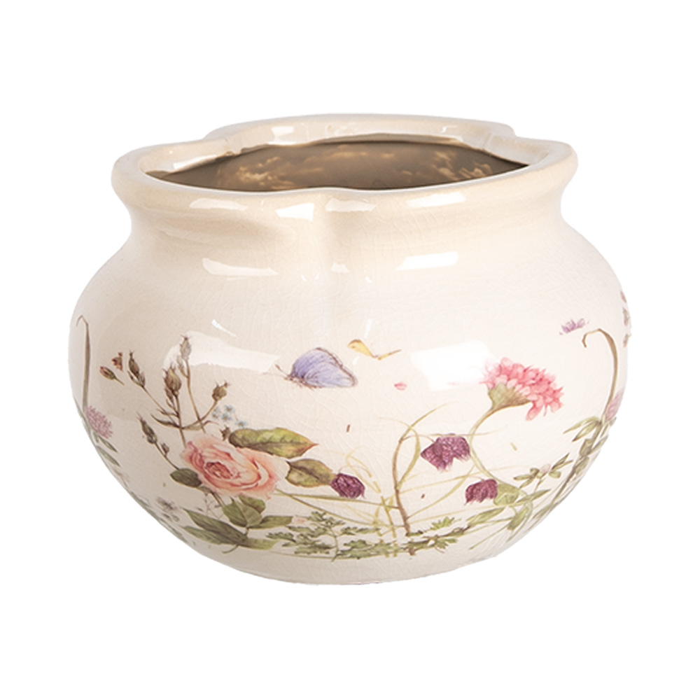 [6CE1944S] Decoratie bloempot Ø 17x12 cm