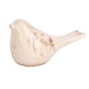 Decorazione Uccello Rosa Beige 16x7x9 cm