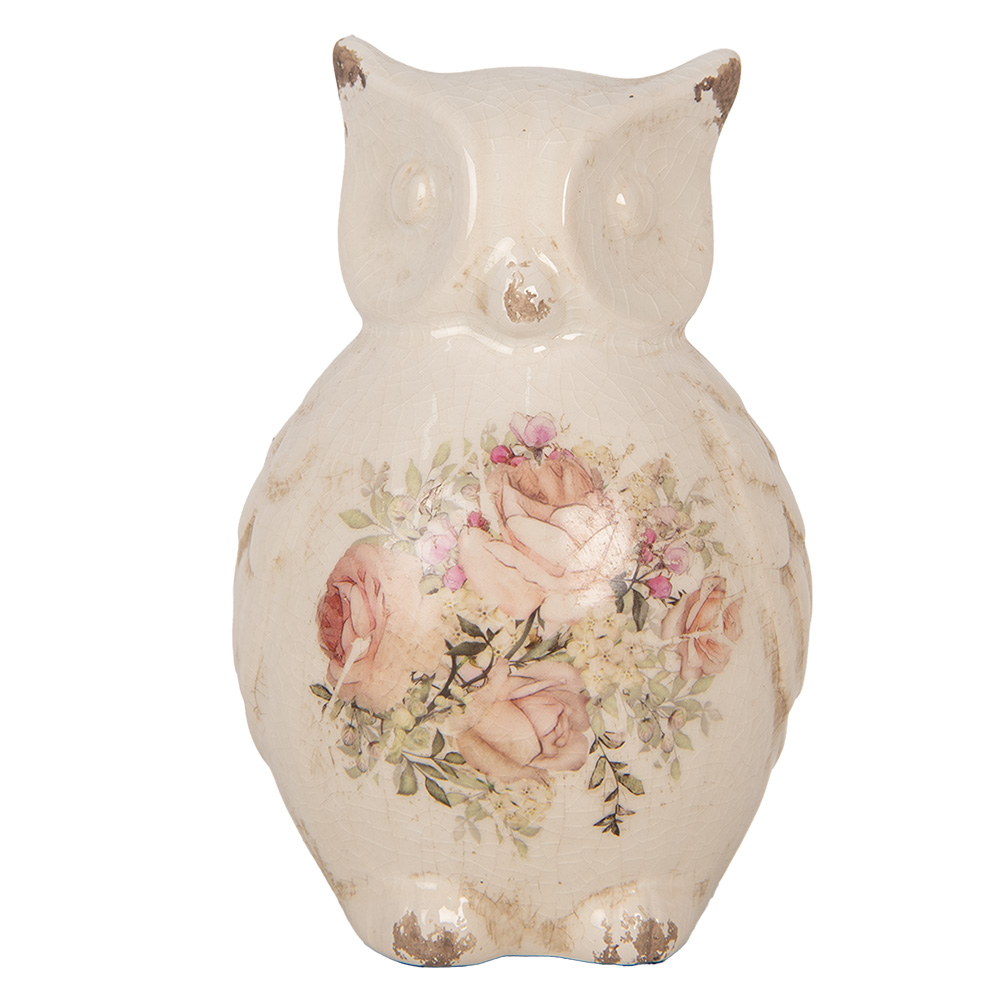 [6CE1961M] Decoratie uil 11x10x17 cm