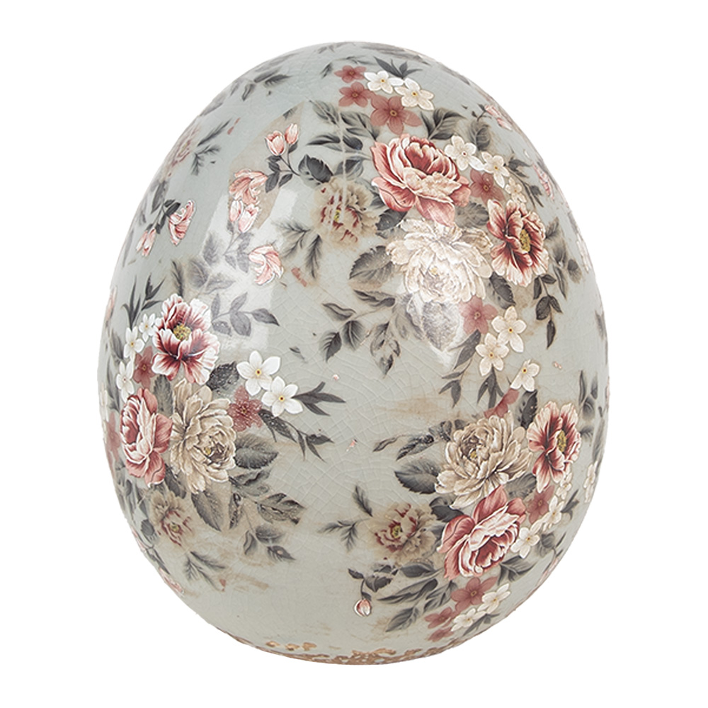 [6CE1972L] Image de décoration uf Gris Rose Ø 14x16 cm