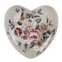 Deko Herz Grau Rosa 11x11x4 cm