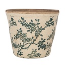Vaso Porta Pianta Beige Verde Ø 12x11 cm