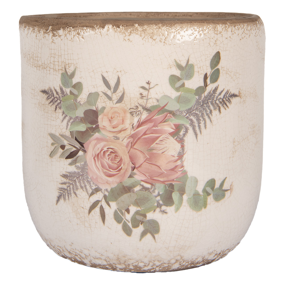 [6CE1981L] Decoratie bloempot Ø 18x17 cm