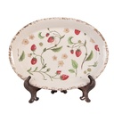 Dekoration Teller Beige Rot 25x18x3 cm