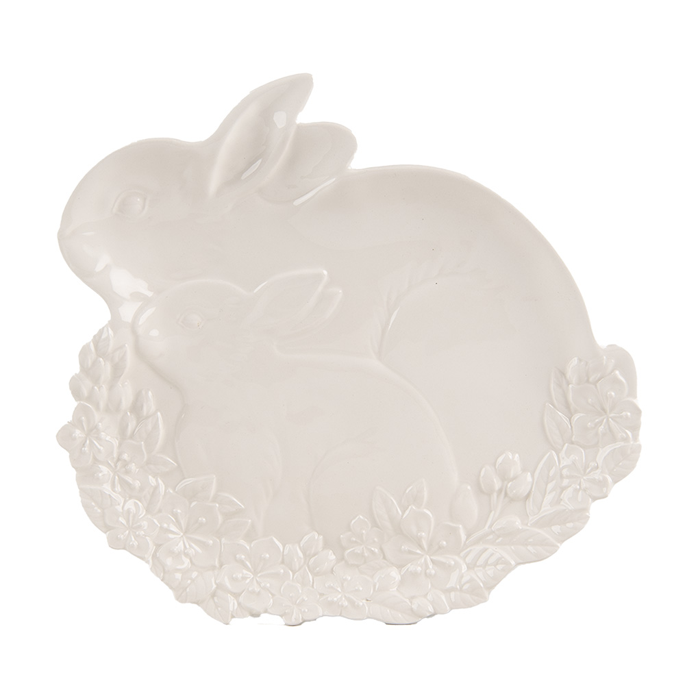 [6CE2037] Serving Bowl White 23x24x2 cm