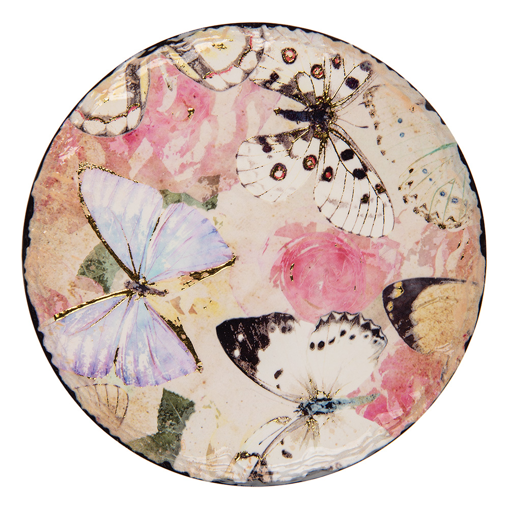 [6CE2054] Sottopentola Beige Rosa Ø 16x1 cm