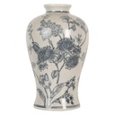 Vase Blanc Bleu Ø 19x32 cm