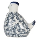Decoration Chicken White Blue 18x12x21 cm