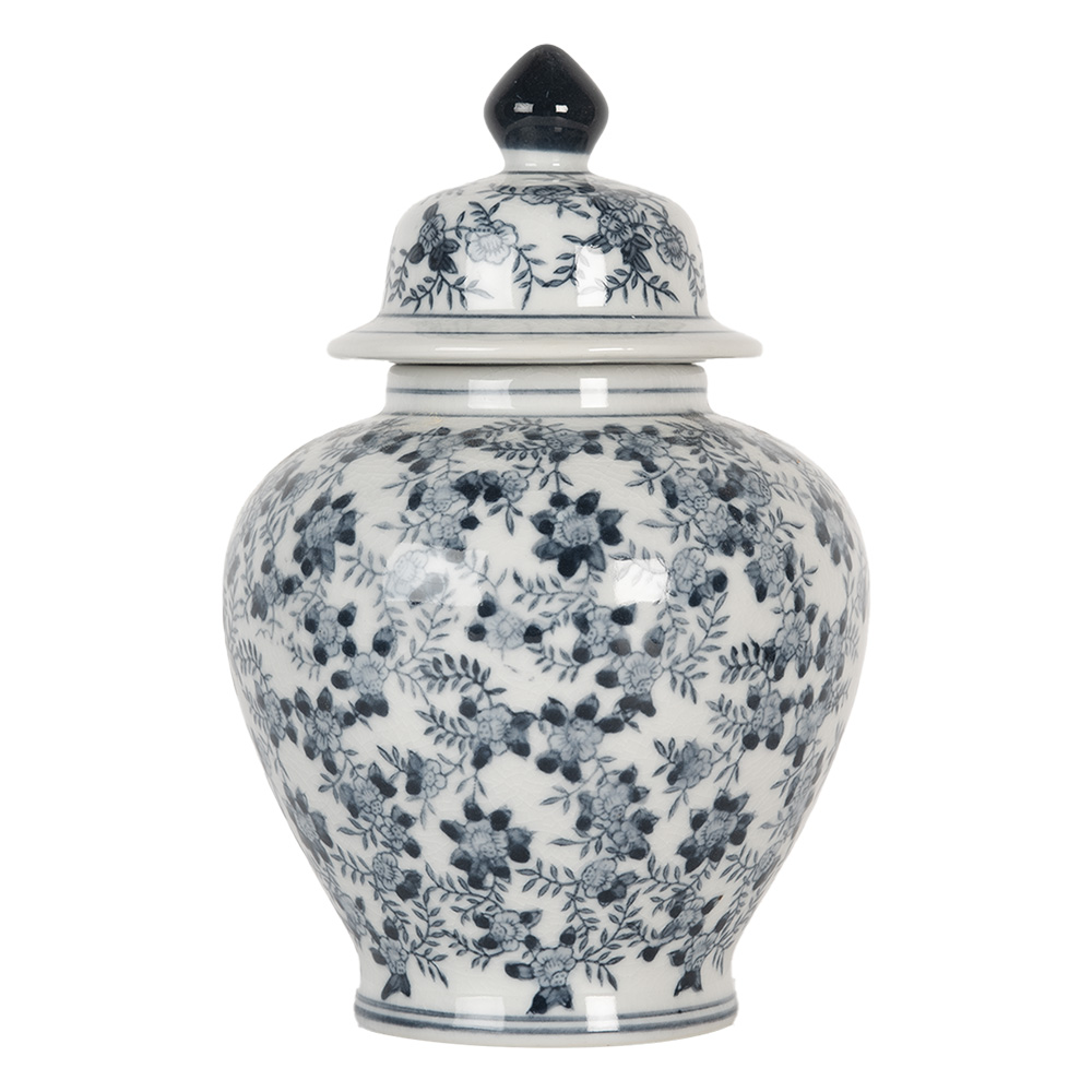 [6CE2099] Decoratie pot met deksel Ø 14x21 cm
