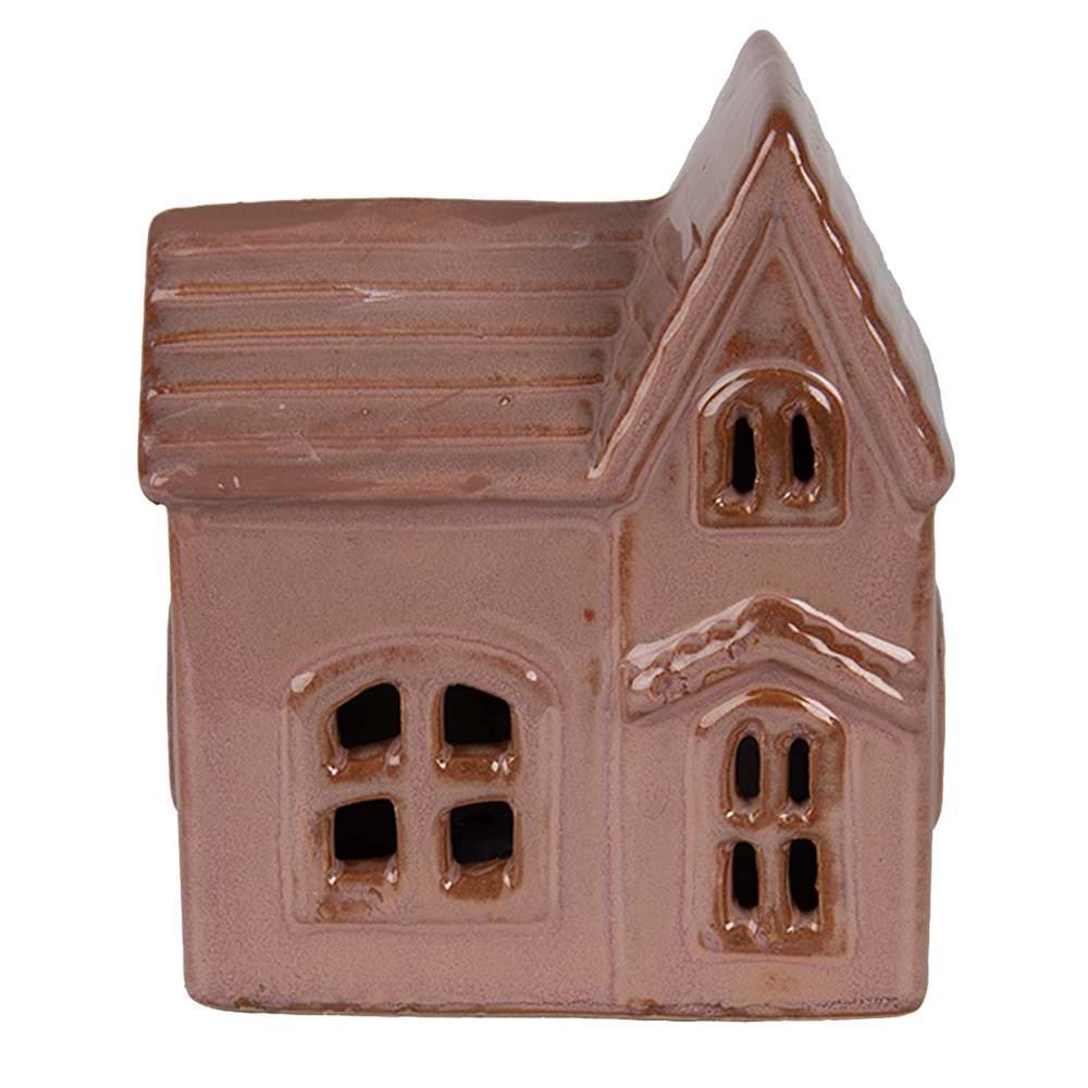 Decoratie huisje met LED 10x6x11 cm