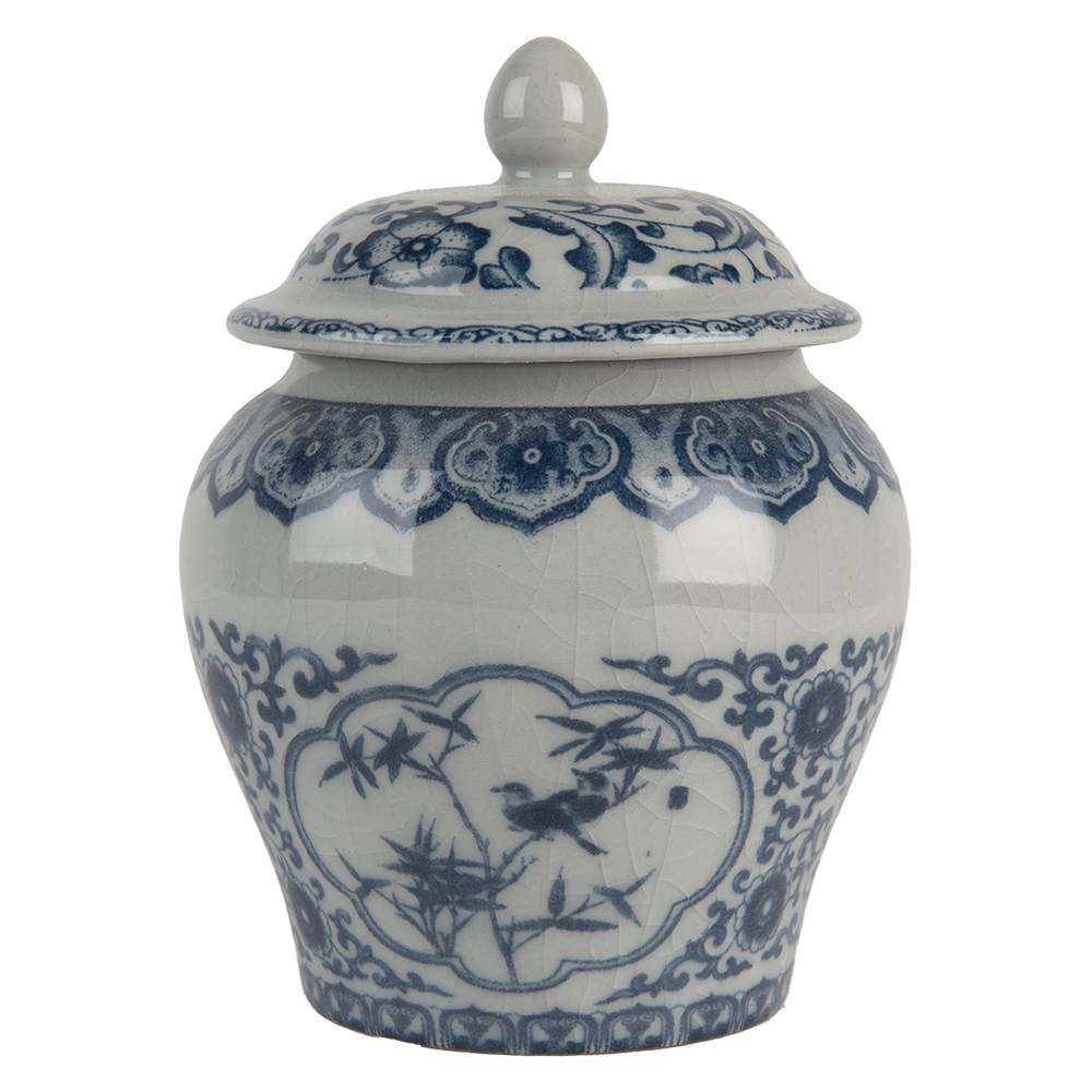 [6CE2143] Décoration pot met deksel Ø 9x13 cm