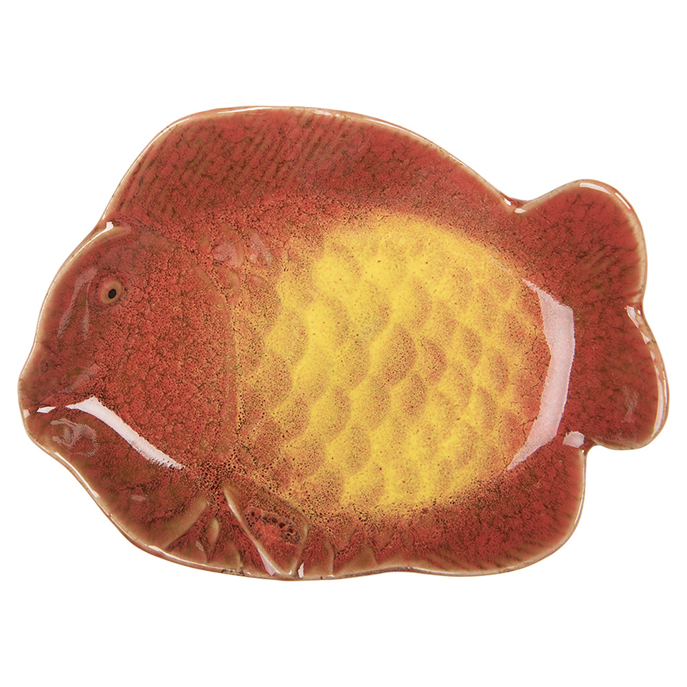[6CE2162] Scodella Pesce Arancio 16x11x3 cm