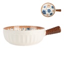 Platter White Brown 22x16x6 cm / 500 ml