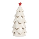 Decoration Christmas tree with LED White Red Ø 9x19 cm