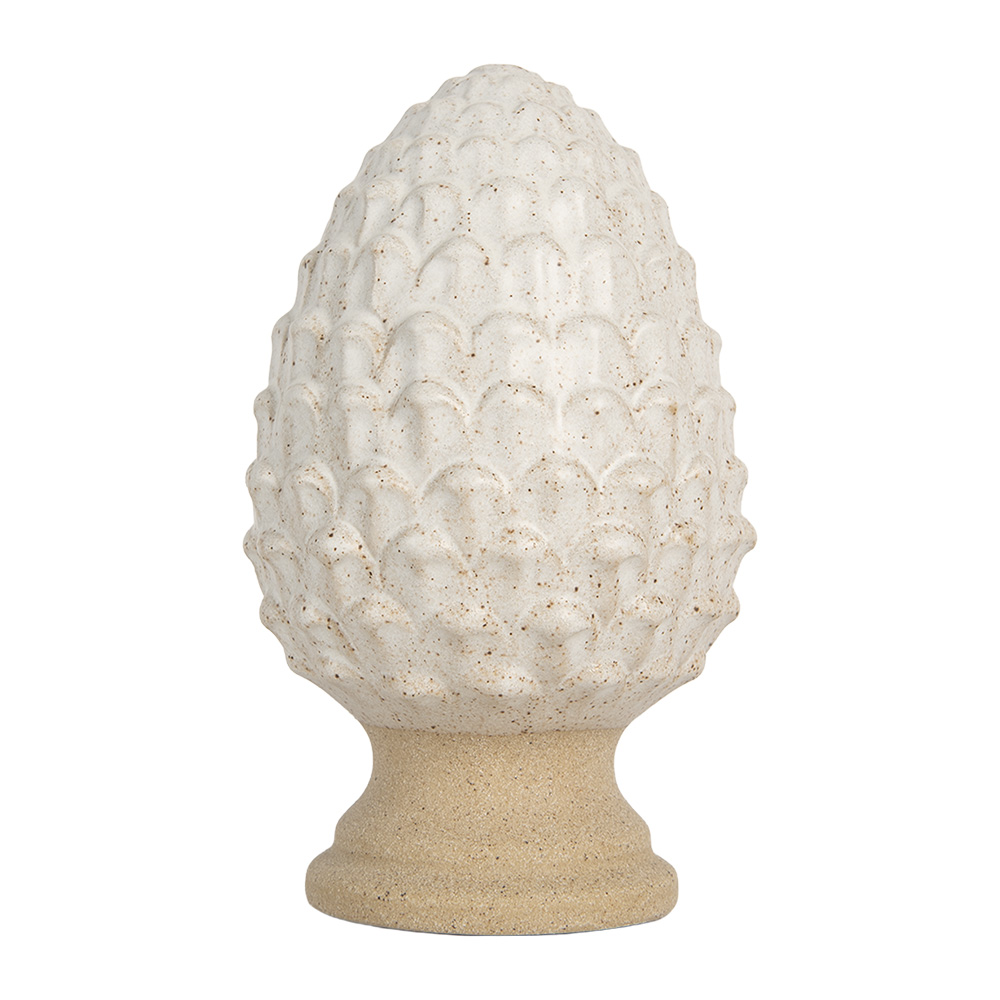 [6CE2179] Décoration Pomme de pin Beige Ø 9x15 cm