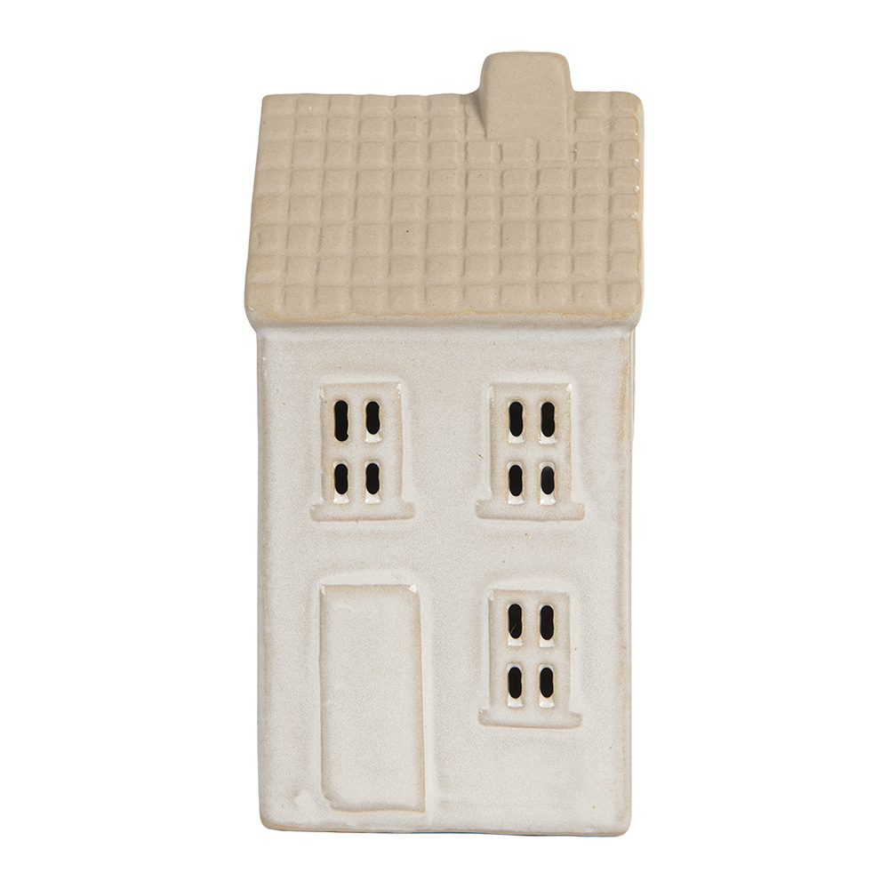 [6CE2181] Décoration Maison avec LED Blanc Beige 6x5x11 cm