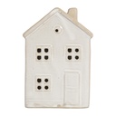Dekoration Haus mit LED Weiß Beige 8x5x12 cm