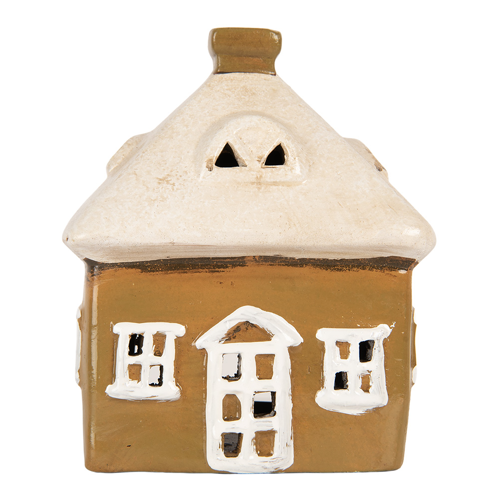 [6CE2184] Décoration Maison Marron Beige 12x9x14 cm