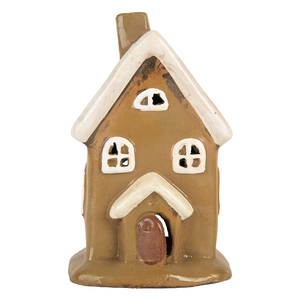 [6CE2195] Decorazione Casa Marrone Beige 10x10x16 cm