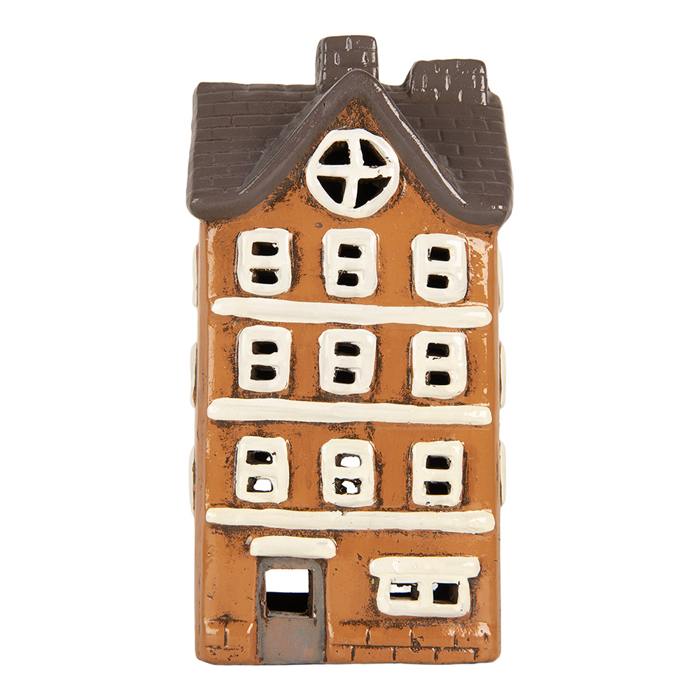 [6CE2202] Decoratie huisje 12x10x23 cm