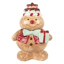 Barattolo con Coperchio Marrone Rosso 17x14x24 cm