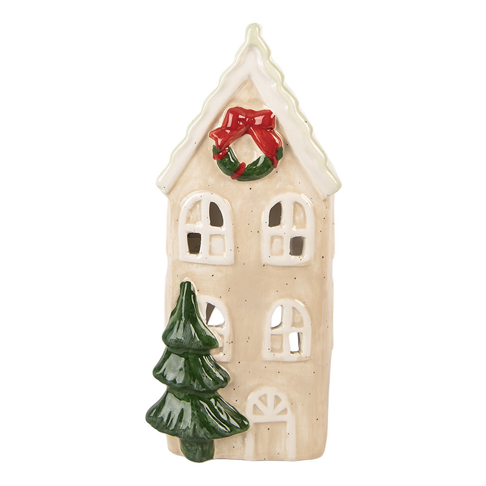[6CE2221] Decoratie huisje 9x8x20 cm