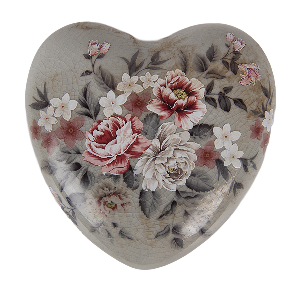 [6CE2242L] Décoration Cur Gris Rose 11x11x4 cm
