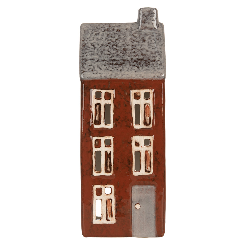 Waxinelichthouder huisje 10x7x26 cm