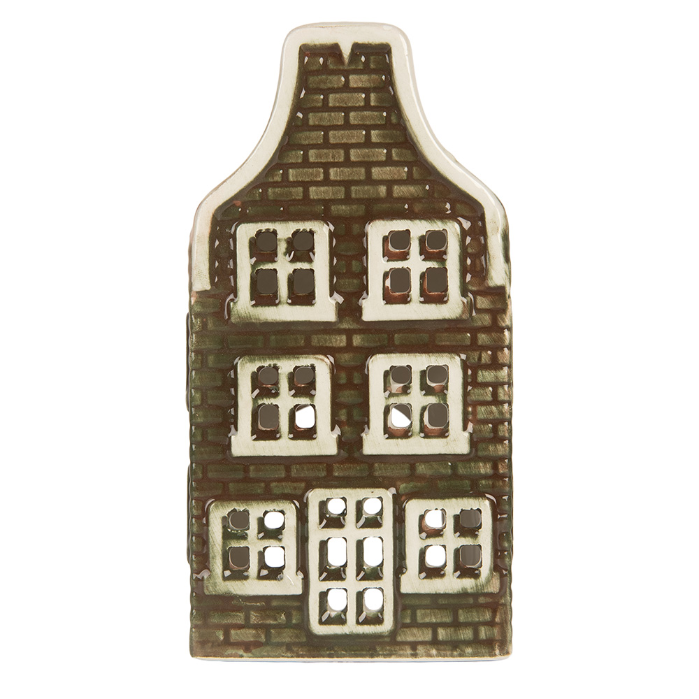 [6CE2298] Waxinelichthouder huisje 7x7x14 cm
