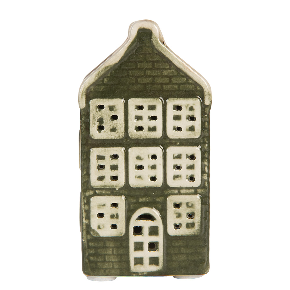 Decorazione Casa con LED Verde Beige 4x4x8 cm